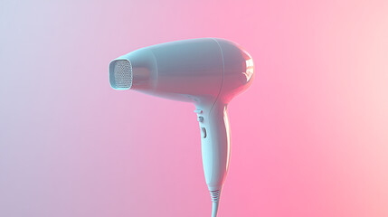 Fototapeta premium Hair dryer, wallpaper, the essential tool for women that can dry hair and style it as desired