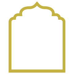 Gold Islamic Mosque Frame Decoration