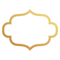 Gold Islamic Mosque Frame For Text Box Decoration
