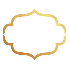 Gold Islamic Mosque Frame For Text Box Decoration