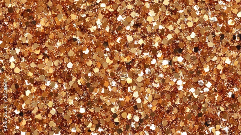 Poster Rose gold glitter texture seamless pattern suitable for backgrounds and digital designs with a transparent backdrop for versatile applications