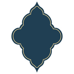 Islamic Border Frame Blank Text Box Decoration