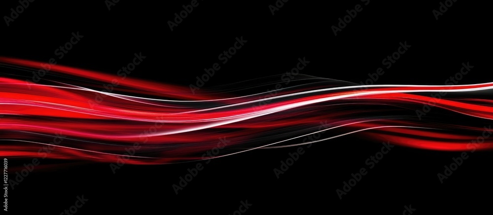 Poster stylish abstract motion blur design in red and black for dynamic sports backgrounds with ample space