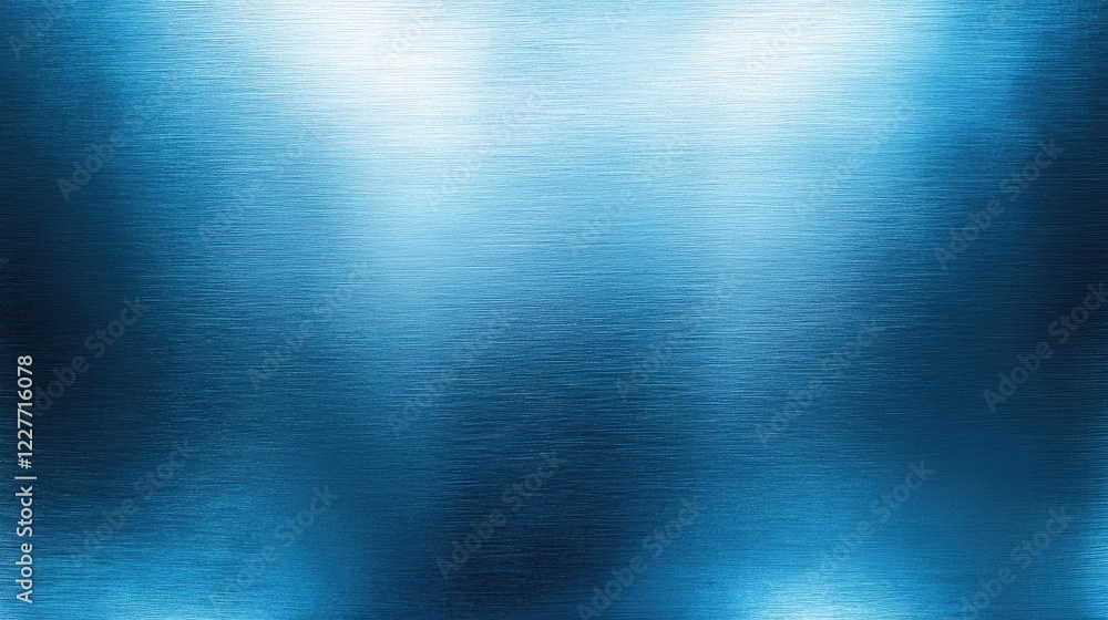 Poster Sleek metallic icy blue abstract background with minimalist style and smooth brushed texture for modern design applications