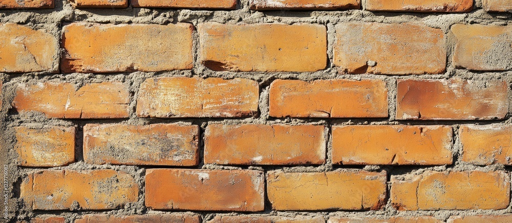 Poster brick wall texture with weathered bricks for construction background and design projects showcasing 