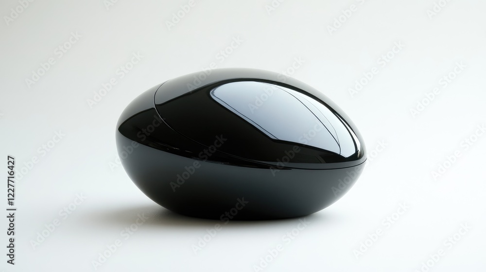 Poster Modern Minimalist Black Hard Shell Object on Light Background