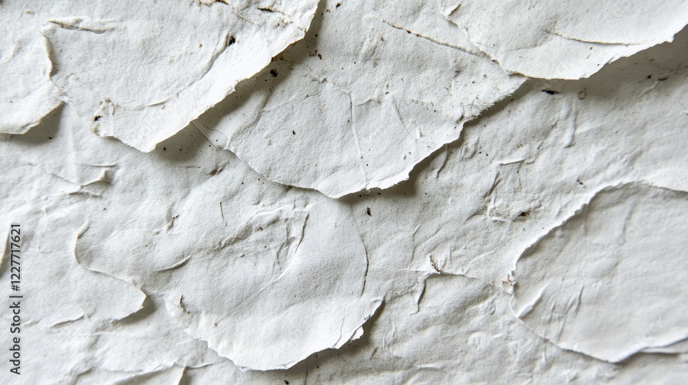 Poster close up view of a textured white surface with irregular, sculpted patterns and subtle shading. the 