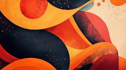 Obraz premium Vibrant abstract art featuring swirling patterns and bold colors in a creative design