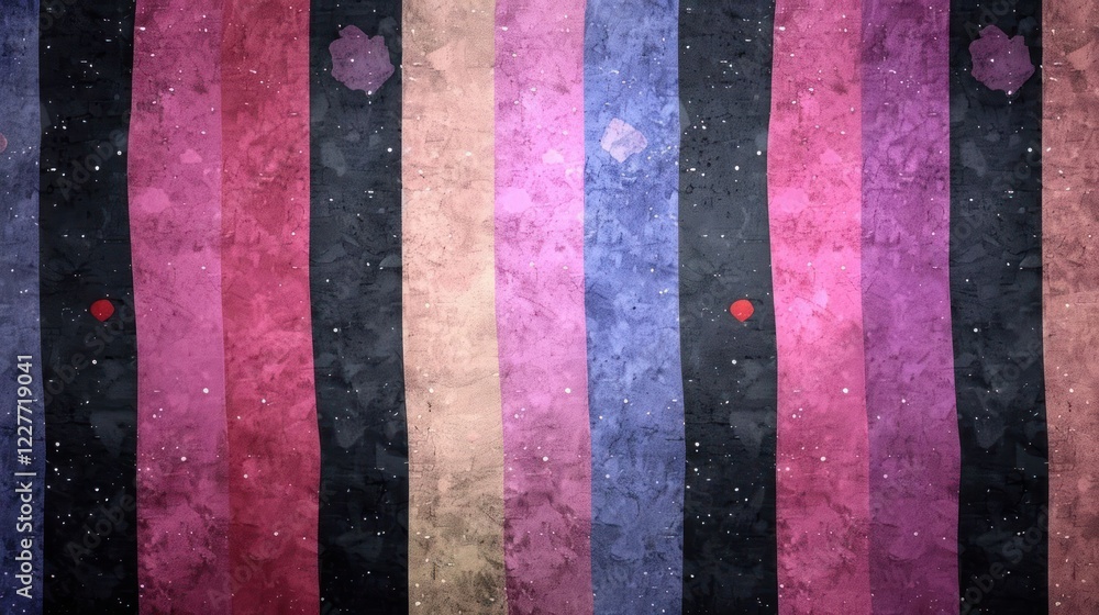 Poster abstract colorful striped pattern with geometric shapes and a textured background