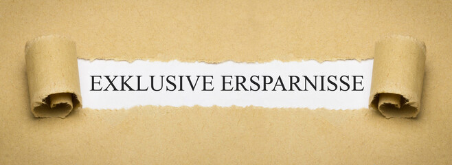 Exklusive Ersparnisse