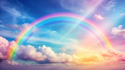 Naklejka premium Calming Pastel Rainbow Gradient Background Texture - Soft Hues & Serenity