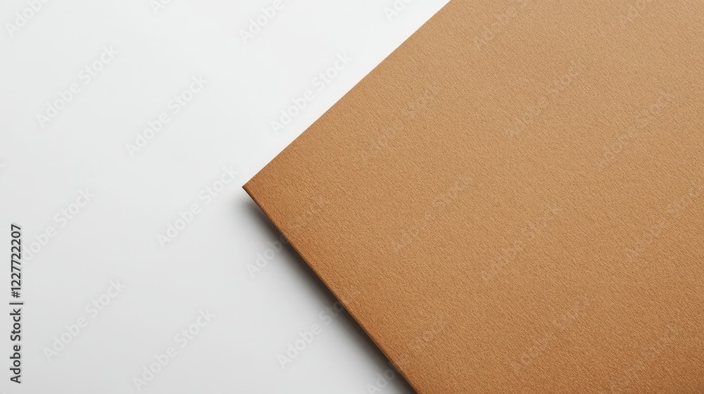 Aufkleber Sleek A4 presentation folder in brown craft paper on a clean minimalistic white background for professional use and branding.