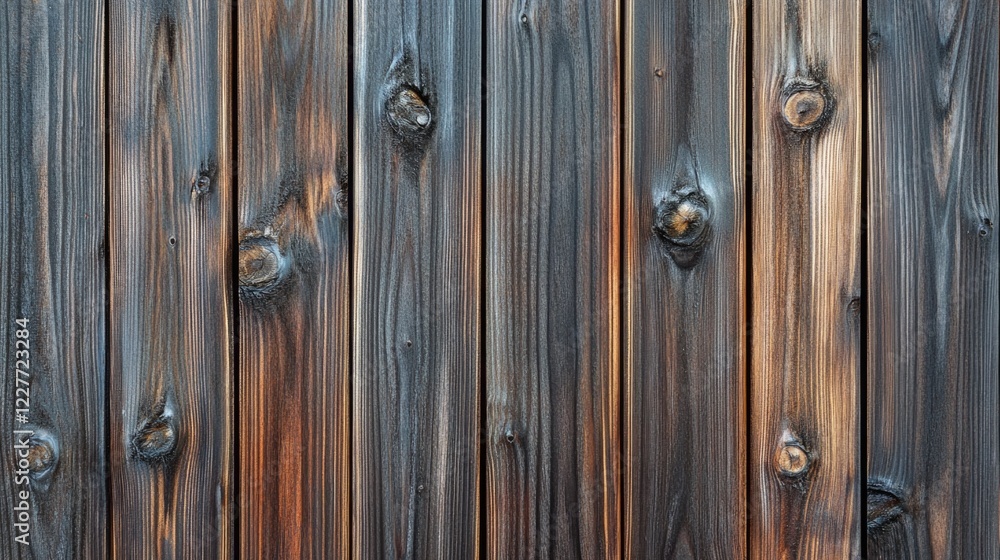 Poster dark maple wood texture with glossy finish showcasing natural knots and grain patterns ideal for bac