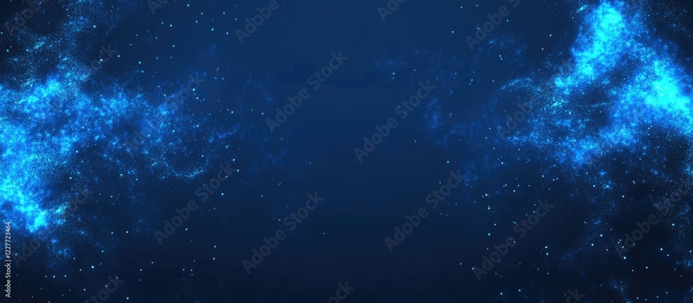 Poster solid blue cosmic background texture with ample empty space for text and design elements for creativ
