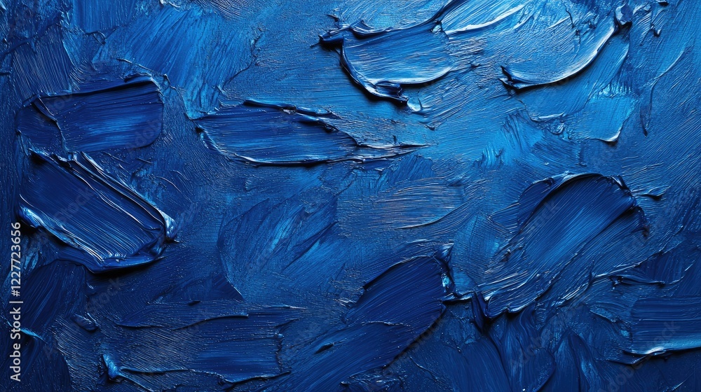 Poster textured deep blue abstract background with artistic brush strokes for creative design and visual me