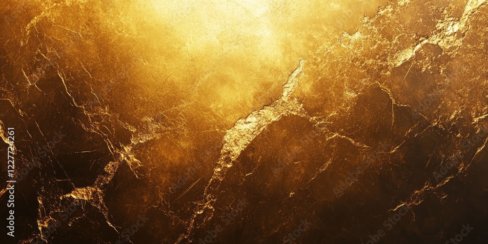 Aufkleber luxurious gold marble texture featuring elegant veins and generous empty space ideal for text or bra