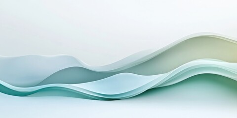 Obraz premium Serene gradient waves in soft colors creating an elegant background with ample copy space for text or graphic elements