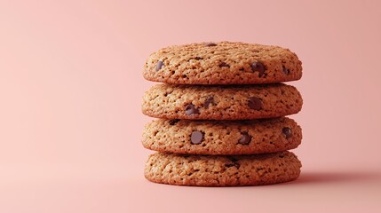 Gluten-free delight, a cozy and inviting stack of chocolate chip cookies