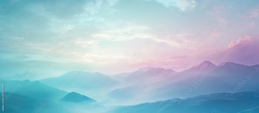 Aufkleber soft blue and purple gradient background animation creating a serene atmosphere with ample copy spac