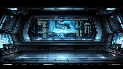 Obraz premium futuristic concept of a holographic airport sign, displaying information in a dynamic and interactive way. Airport signs, traffic signs, airport symbols 