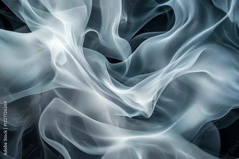 Poster abstract flow of ethereal smoke patterns