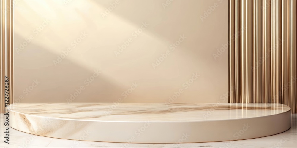 Poster elegant minimalist background for brand showcase with smooth surface and natural light ideal for tex