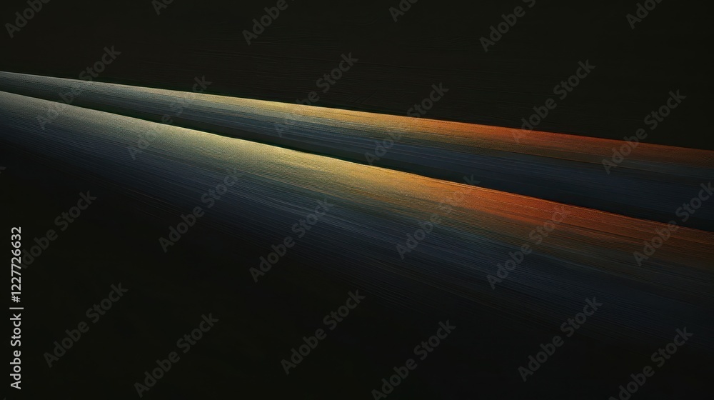 Poster abstract light trails create a mesmerizing pattern against a dark backdrop, evoking motion and depth