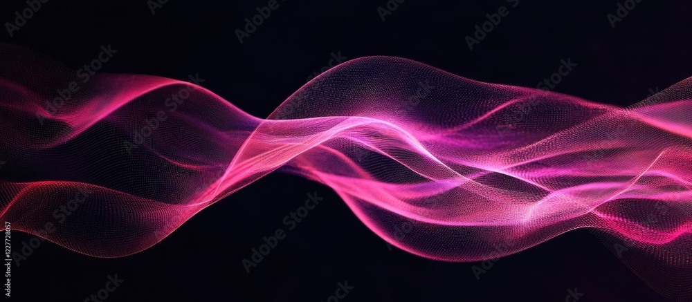 Poster digital waves abstract background with vibrant colors and copy space for text