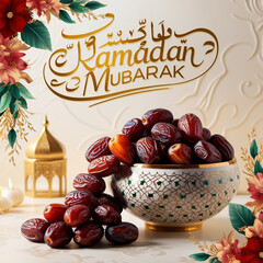 Ramadan mubarak poster design 