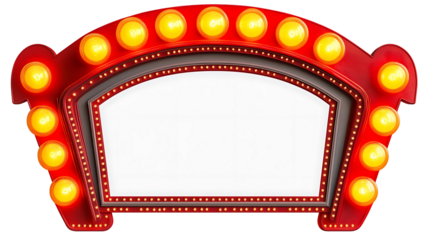 Frame and gold light polygon style on white background