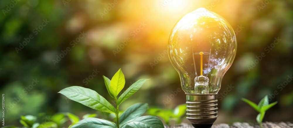 Poster engineers developing eco-friendly energy solutions with clear space for text and bright light in bot