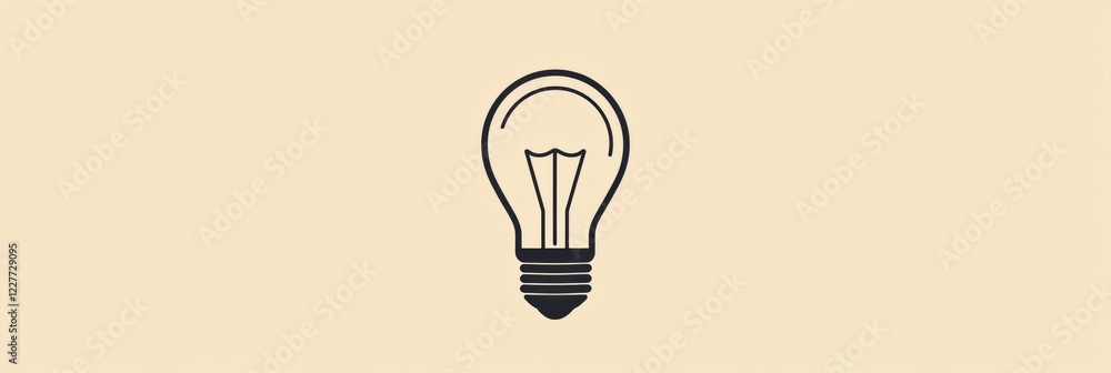 Fototapete Light bulb illustration on a solid background showcasing modern design and functionality for everyday use. Generative AI