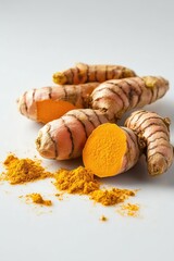 Ginger root and turmeric powder