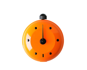 3d clock white isolated background