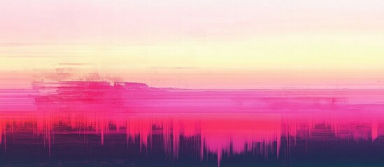 Fototapeta premium Vibrant Glitch Abstract Background with Gradient Landscape and Copy Space for Text in Bold Vivid Colors