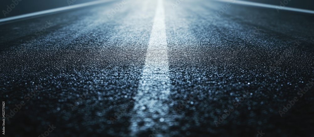 Poster futuristic cyberpunk asphalt road perspective with empty space for text in a dark urban setting