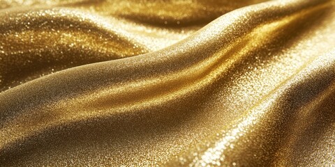 Luxurious gold shimmering fabric background perfect for elegant party invitations and festive celebrations with ample space for customized text