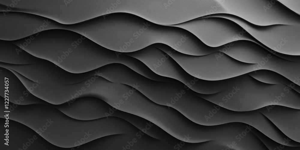 Aufkleber sophisticated dark grey textured background with fluid waves and blank area for text insertion