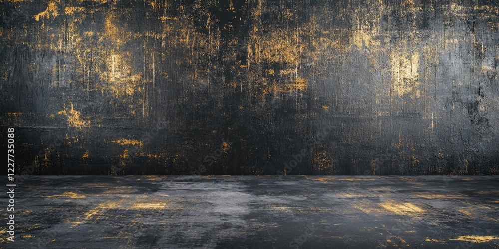 Poster elegant golden grunge texture background with space for text and creative design elements
