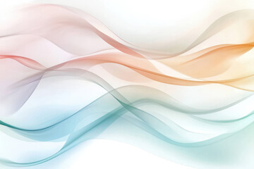 Obraz premium Abstract waves and lines in soft gradients create a mesmerizing design. The gentle transition between white and beige provides a fluid and elegant visual experience.