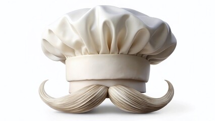 Chef Hat and Mustache:  Culinary Logo Design Element, Bakery, Restaurant, Pizzeria Symbol, Food Photography