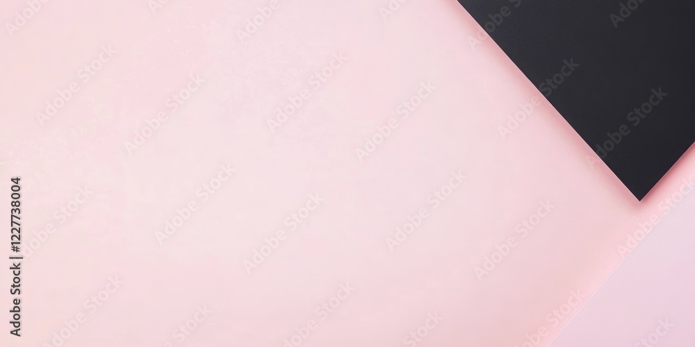 Poster elegant light pink backdrop with sleek black accents featuring ample empty space for text or design 