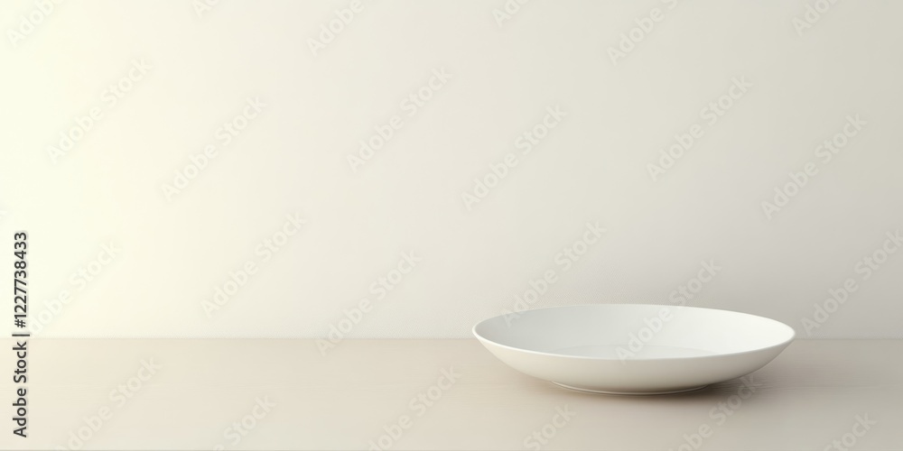 Poster sophisticated dinnerware set in an elegant kitchen with minimalist design and ample empty space for 
