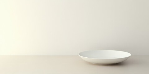 Sophisticated dinnerware set in an elegant kitchen with minimalist design and ample empty space for text or branding purposes