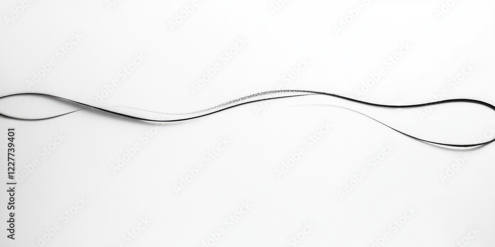 Poster Elegant calligraphy design featuring flowing lines on a clean white background with ample space for personalized text or messages.