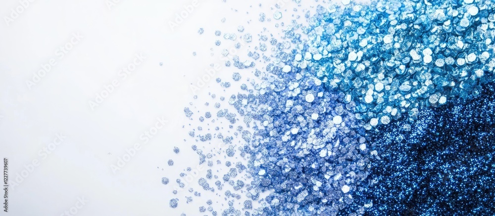 Poster elegant blue glitter background texture with ample space for text or branding. perfect for design pr