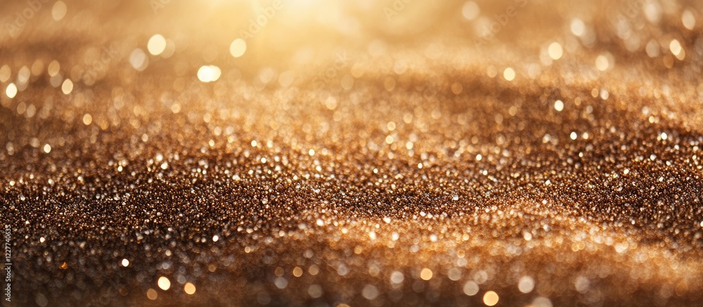 Poster golden wheat grains creating a shimmering background with ample space for text overlay and design cu