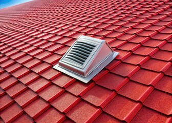 Red Roof's superior air vent system:  sharp outdoor product photography highlights its design.