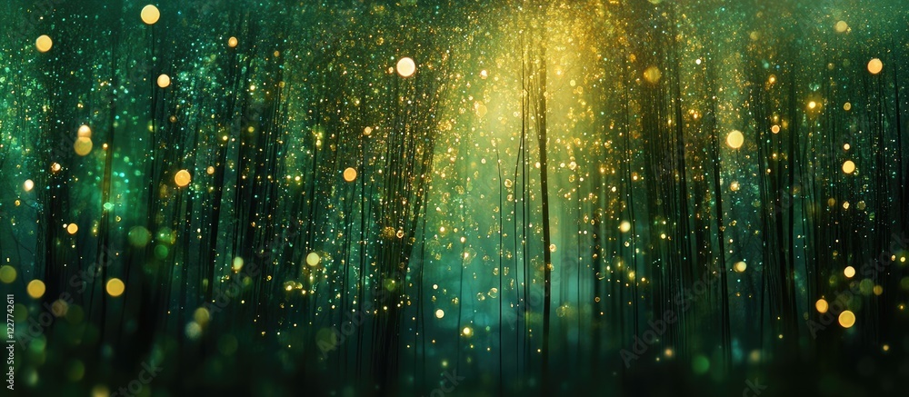 Poster elegant abstract forest green texture with glittering effects and space for text overlays