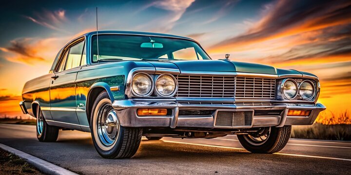 Classic 1964 Chevy Impala SS Muscle Car Portrait Photography